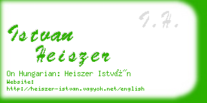 istvan heiszer business card